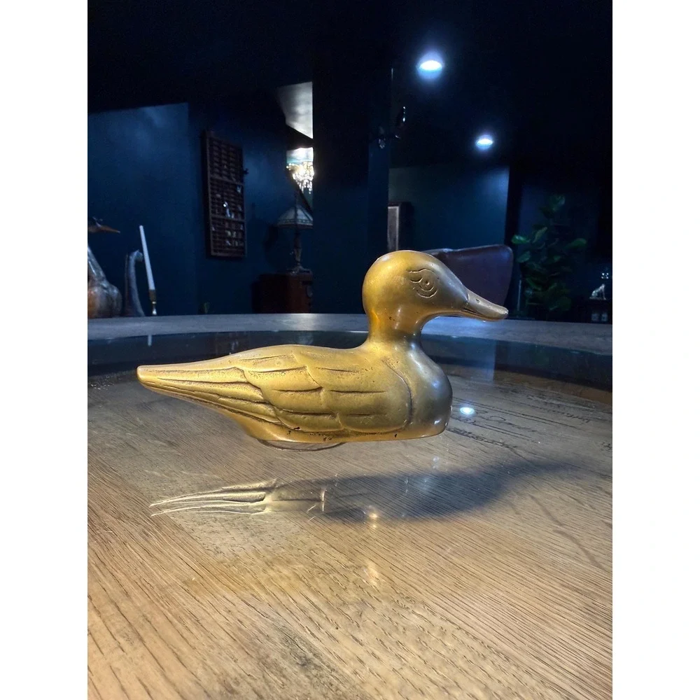 Vintage Solid Brass Duck Figurine | 6